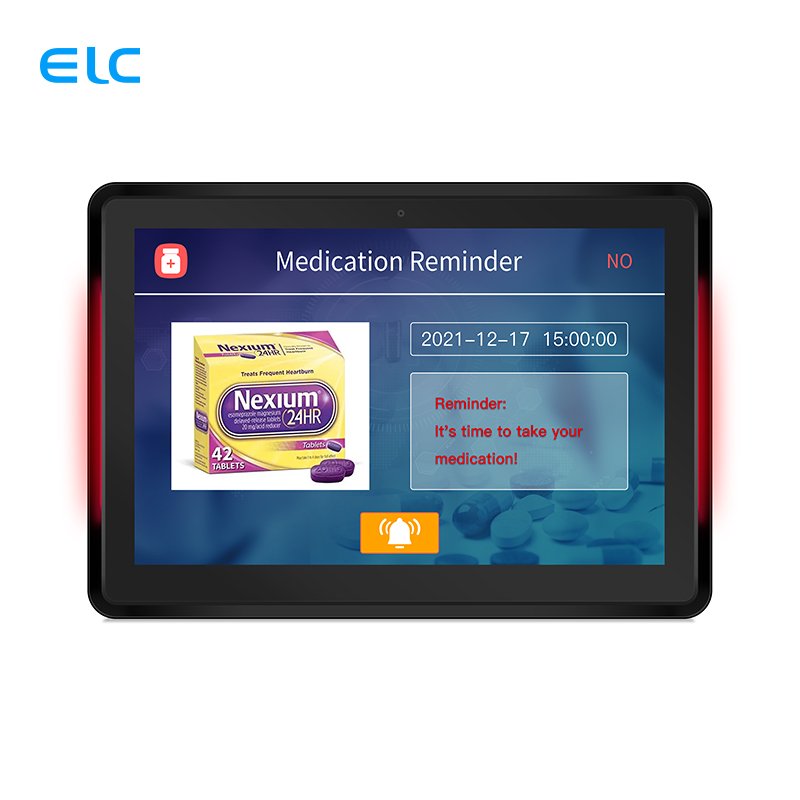 Wall Mounted OEM 10.1 LCD Touch Screen Meeting Room Tablet Booking System RK3288 LED Light Bar POE Power