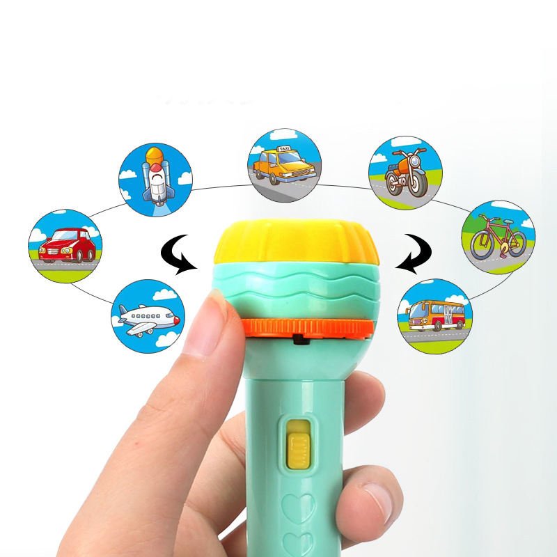 MU Baby Sleeping Story Book Flashlight Projector Torch Lamp Toy Early Education Toy For Kid Holiday Birthday Gift Light Up Toy