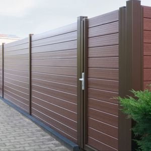 Complete kit outdoor pathway waterproof solar led light strip WPC modular trellis fence panel board with aluminum post
