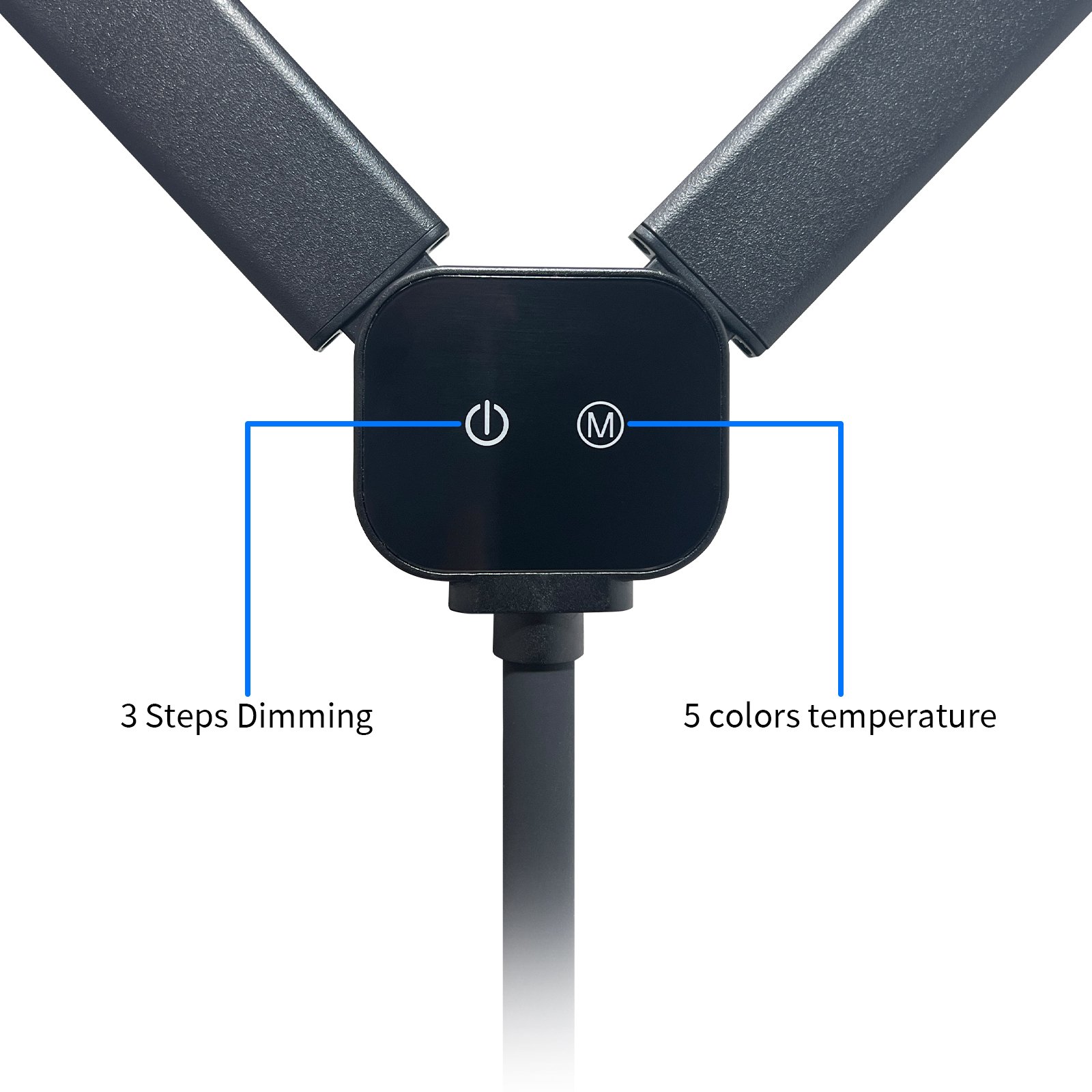 Table reading lamp book light for study desk with metal clip 3 Steps Dimming daylight flexible easy clip night reading lamp