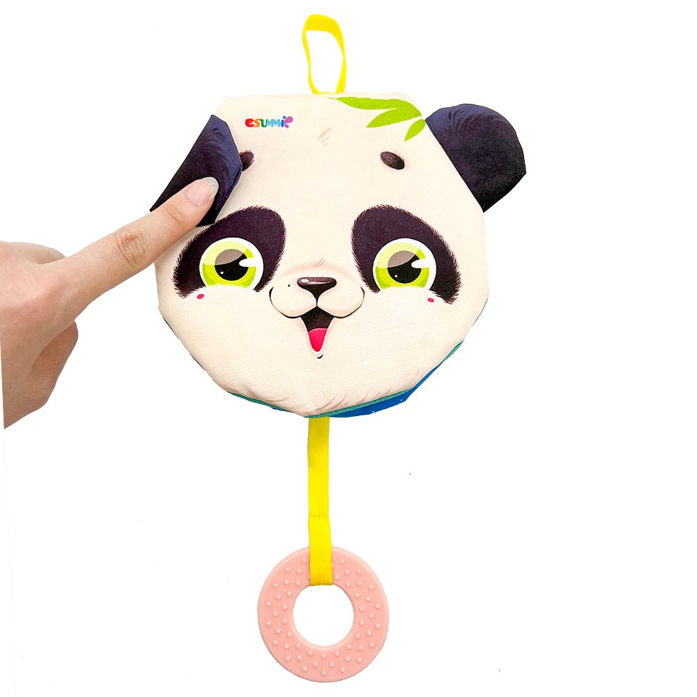 Esummi Eraly Educational Soft Cloth Book with Circle Shaped Teether for Kids Creative Cloth Book Inspiring Book Printing