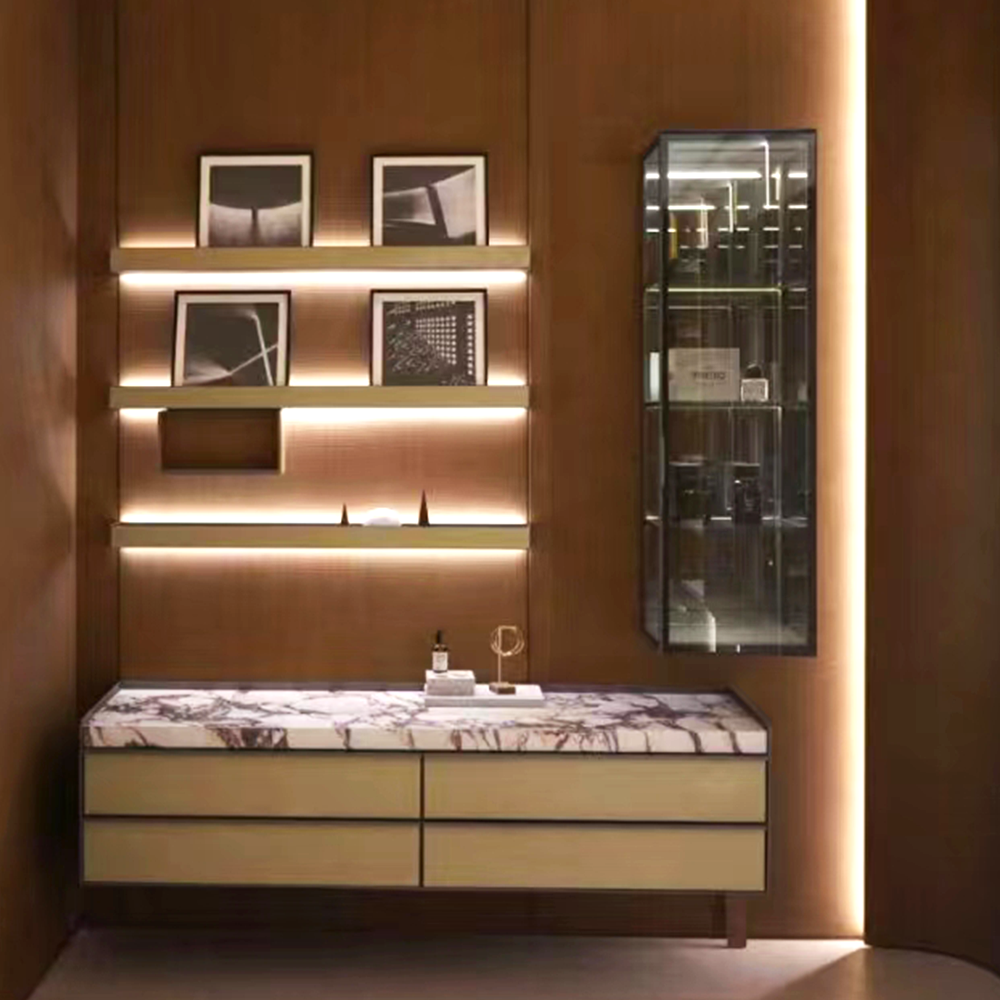 120Mm Black Brackets Aluminum Alloy Custom Wine Bottle Led Lighting Floating Shelf For Bar
