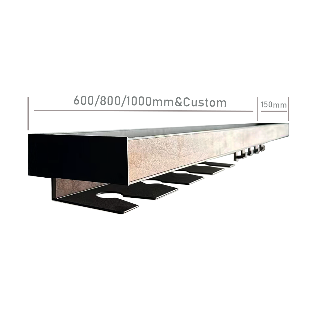 120Mm Black Brackets Aluminum Alloy Custom Wine Bottle Led Lighting Floating Shelf For Bar