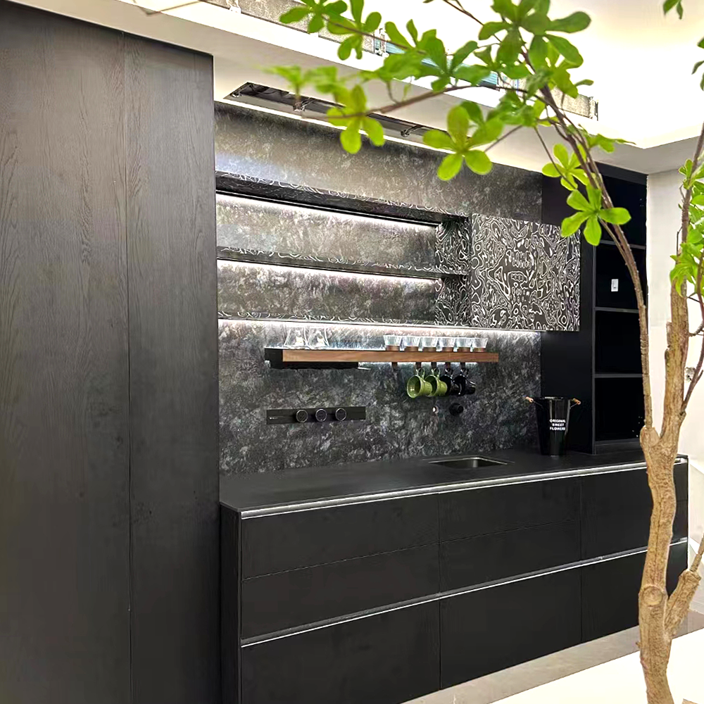 120Mm Black Brackets Aluminum Alloy Custom Wine Bottle Led Lighting Floating Shelf For Bar