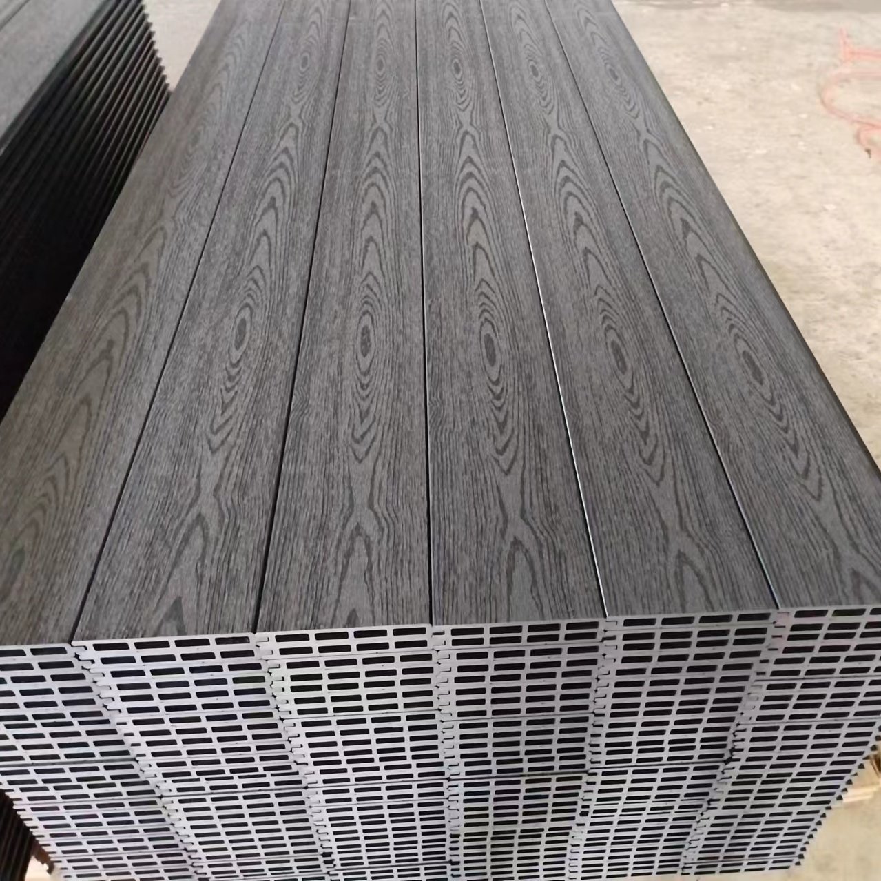 light embossing wooden grain fence panels 6ft wpc composite fencing boards for garden walls