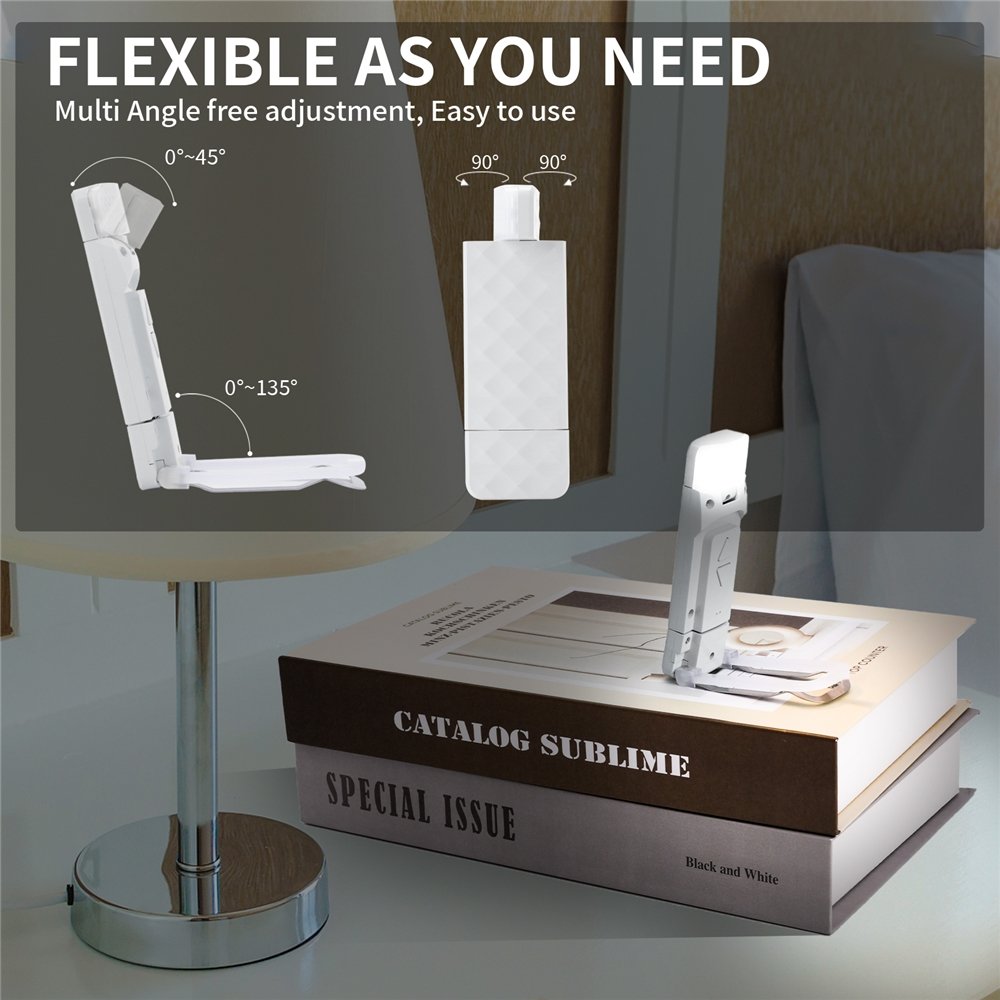 Newest Patented High Quality clip on Book Reading light USB Rechargeable Table lamp Flexible Reading lamp Book light for Reading
