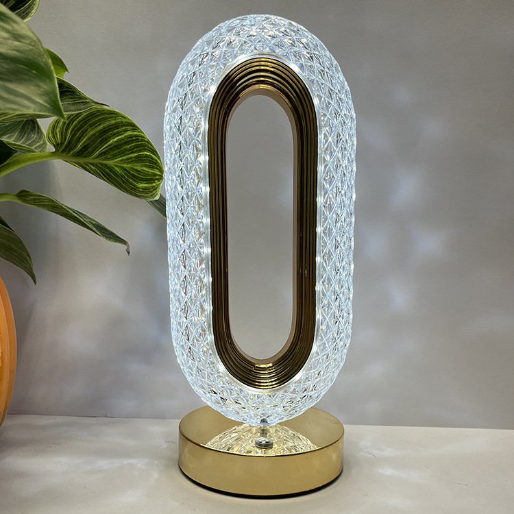 Fashion Modern Cordless Supplier Touch Lantern Luxury Bedside Living Room Bedroom Led Crystal Table Lamp