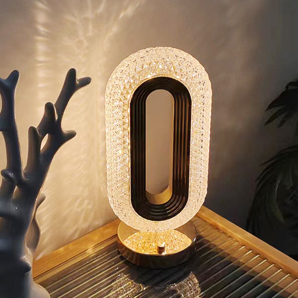 Fashion Modern Cordless Supplier Touch Lantern Luxury Bedside Living Room Bedroom Led Crystal Table Lamp