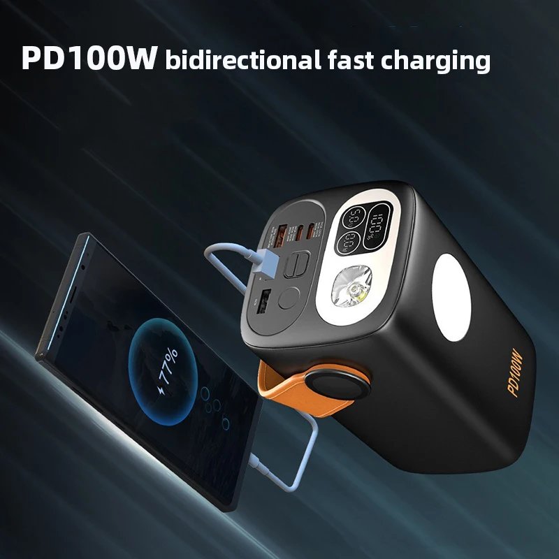 60000mAh High Capacity Power Bank USB C 100W Battery Packs LCD Display Battery Bank for iPhone&iPad,MacBook Outdoors Camping