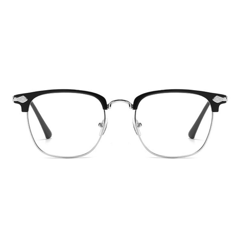 X605 1pc Metal Squared Frame Blue Light Blocking Presbyopia Unisex Men Women 1.0 1.5 2.0 2.5 3.0 3.5 4.0 Reading Glasses