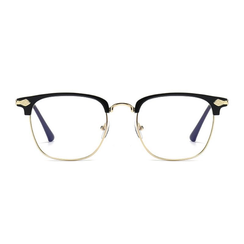 X605 1pc Metal Squared Frame Blue Light Blocking Presbyopia Unisex Men Women 1.0 1.5 2.0 2.5 3.0 3.5 4.0 Reading Glasses