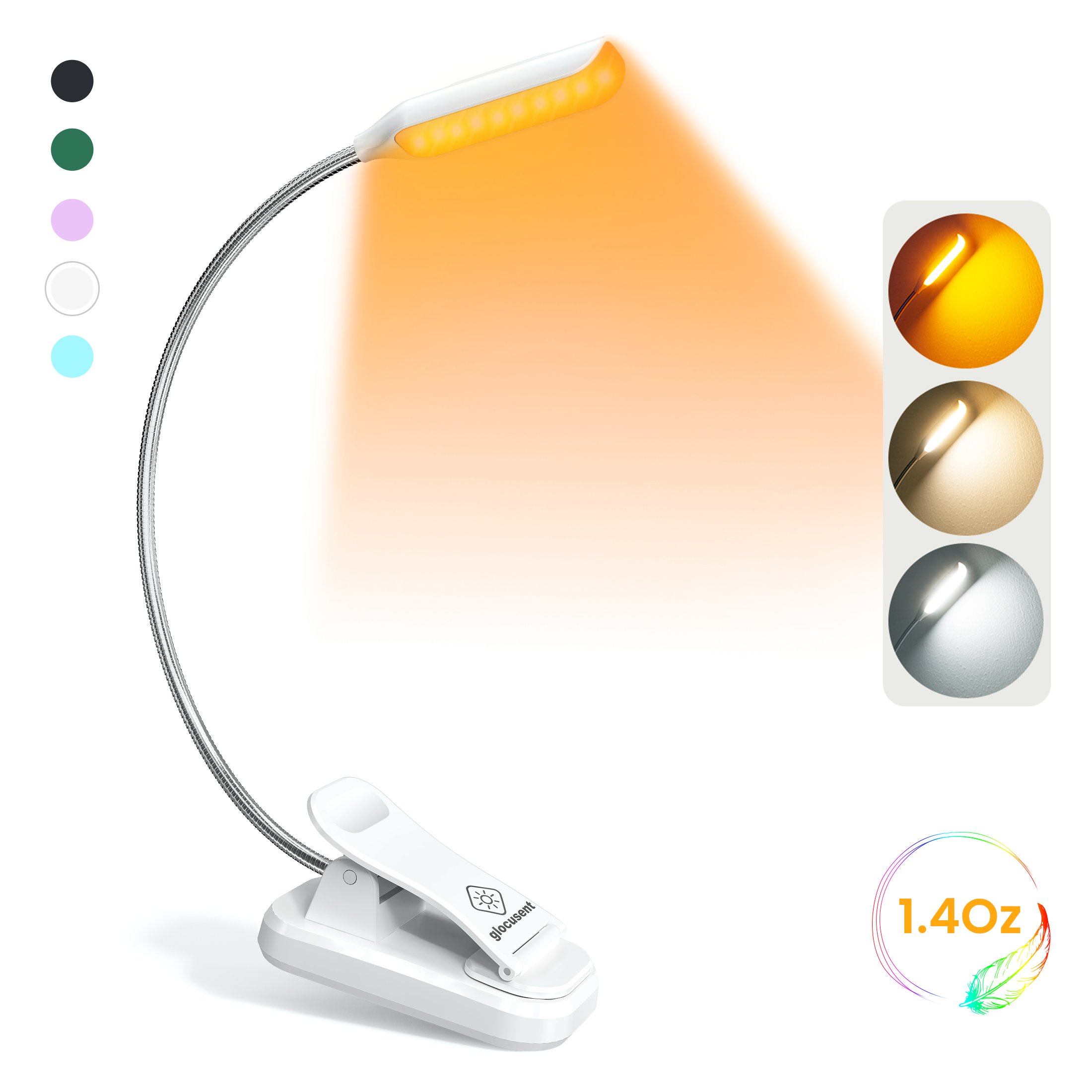 Led Book Reading Light Usb Rechargeable Flexible Led Mini Clip On Book Light