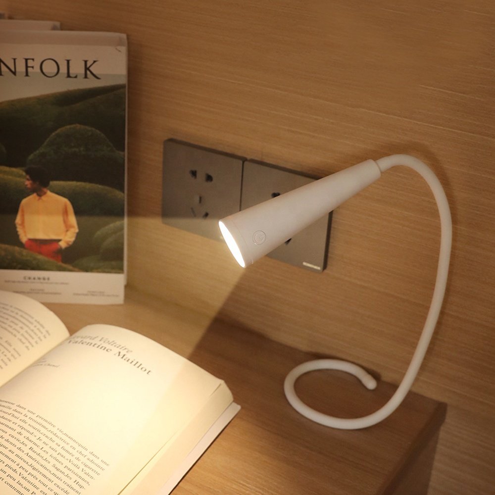 TAIKOO LED Book Light Reading Bed Eye Caring 3 Color LED reading table lamp flexible tube creative learning light
