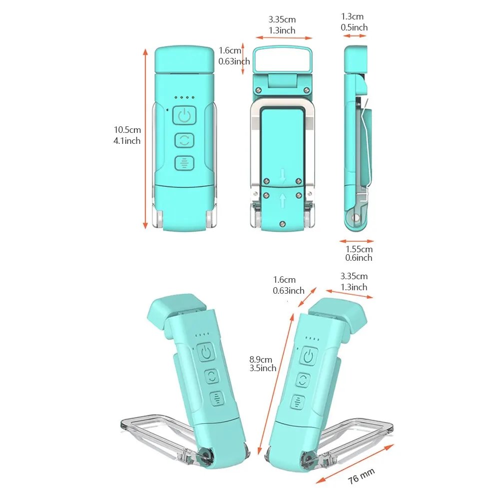 New Clip-on Book Light 500mAh USB Rechargeable Book Light Angle Adjustable Brightness Bookmark Light Eye Caring LED Reading Lamp