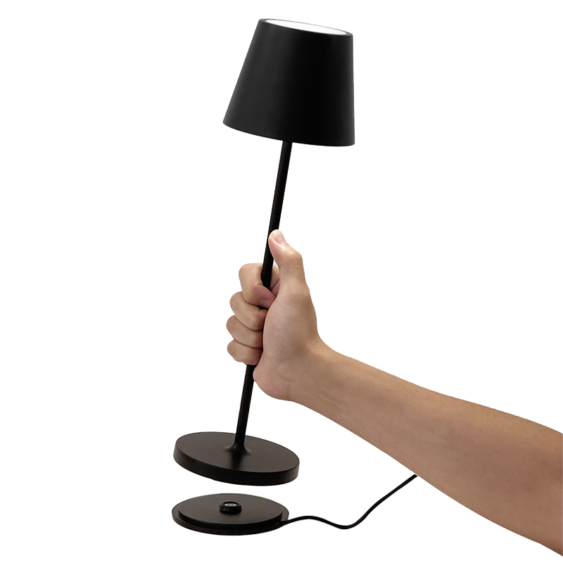 Base charging Touch European Cordless Rechargeable Table Lamps Operated Portable Aluminum Led Modern Restaurant Home Decor