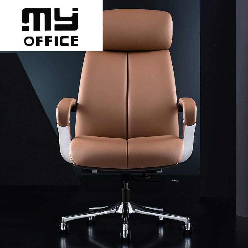 Wendy Italian Light Luxury Chair Office Computer Book Cowhide Executive President Swivel
