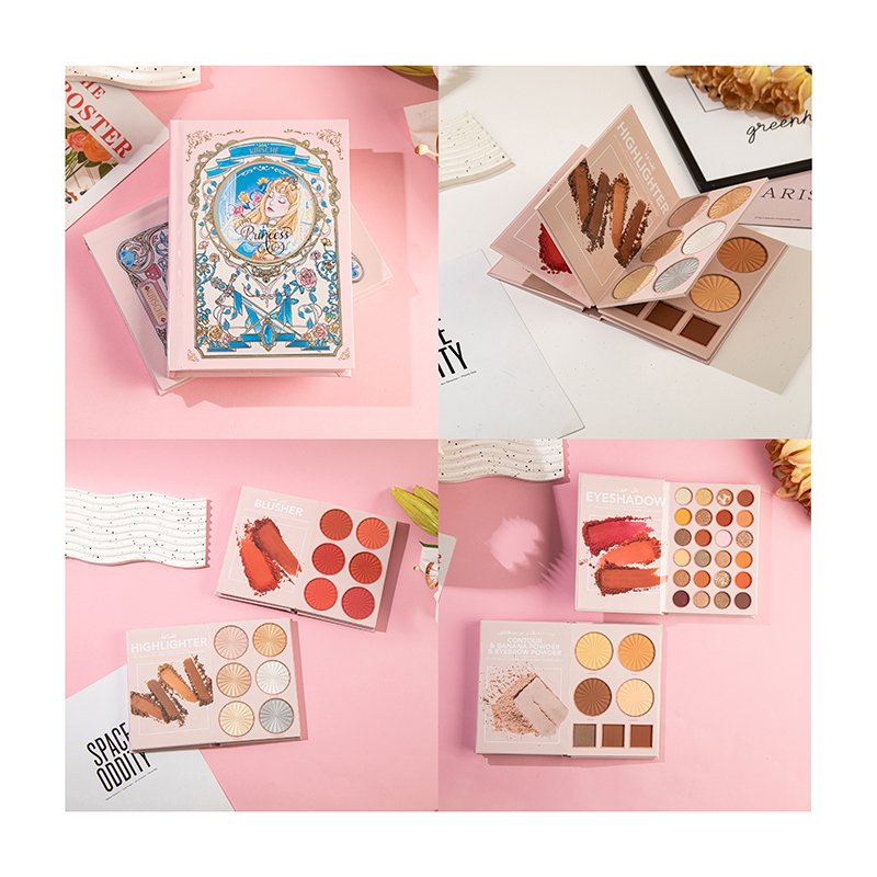 Wholesale Story book unique Creative new Vegan custom logo 43 colors eye shadow palette maquillaje makeup eyeshadow book palette