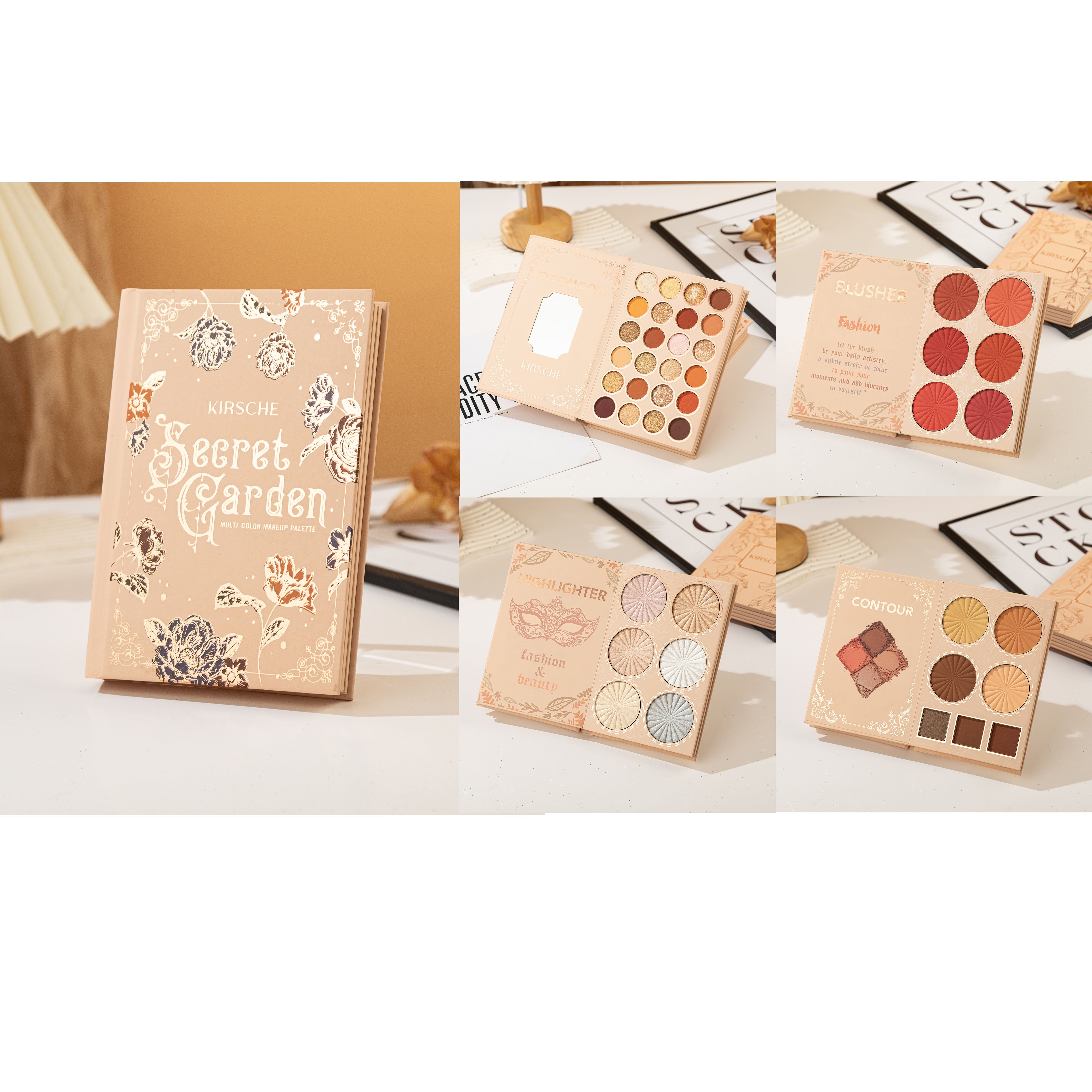 Wholesale Story book unique Creative new Vegan custom logo 43 colors eye shadow palette maquillaje makeup eyeshadow book palette