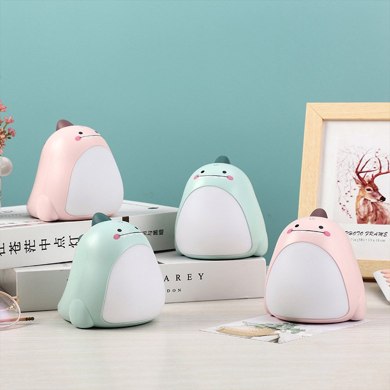 Cute Sweet Sleep Dinosaur LED Night Light USB Rechargeable Table Touch Switch Color Change Desk Lamp for Kids Children Gift
