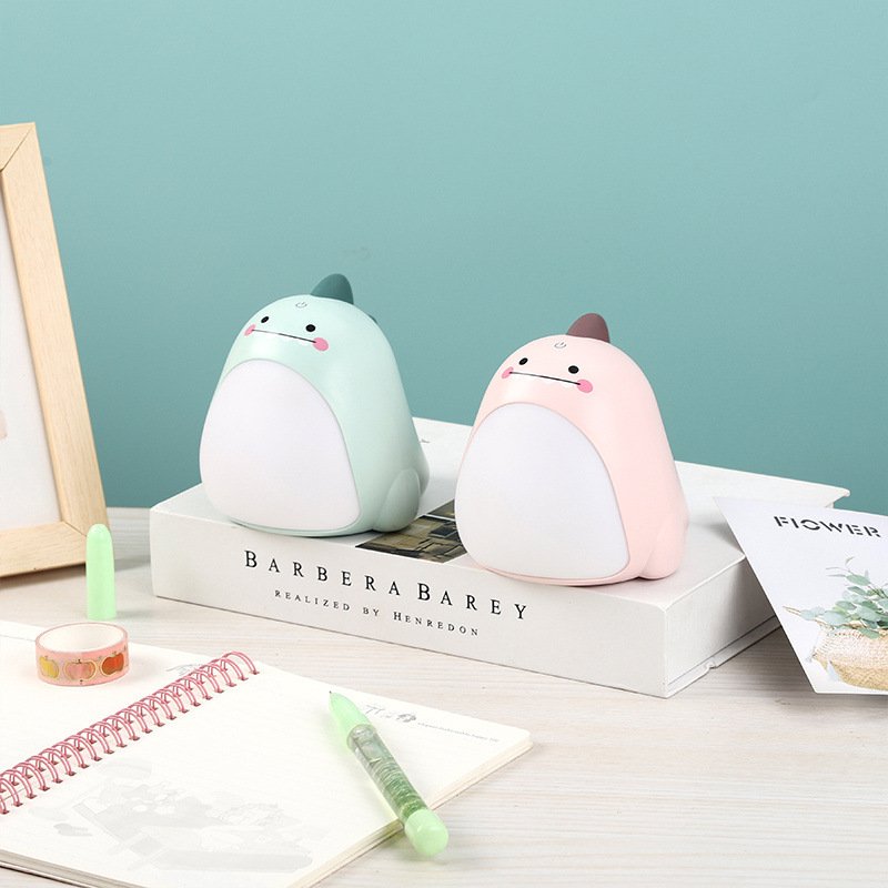 Cute Sweet Sleep Dinosaur LED Night Light USB Rechargeable Table Touch Switch Color Change Desk Lamp for Kids Children Gift