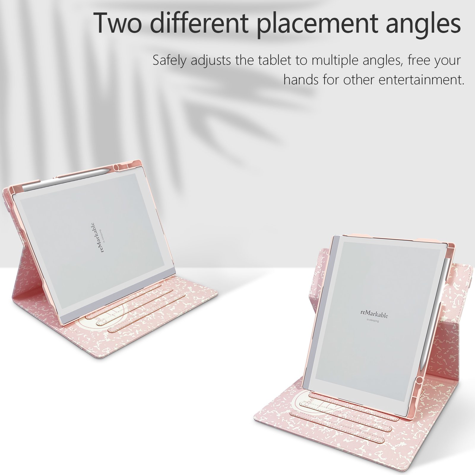 Remarkable 2 Case 10.3 inch Cover Case Slim Lightweight Book Folios Cover for Tablet with Pen Holder/Hand Strap/Elastic Strap