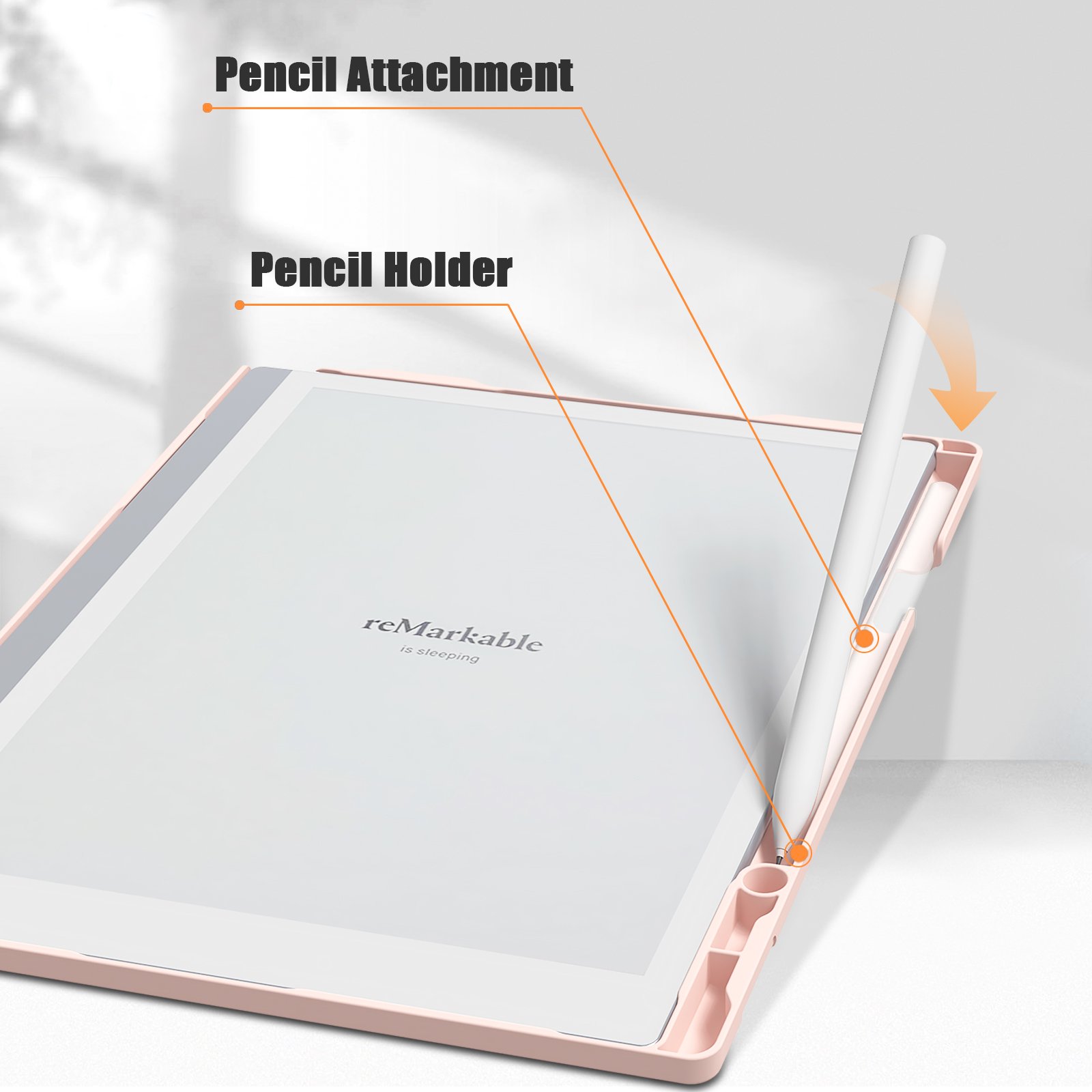 Remarkable 2 Case 10.3 inch Cover Case Slim Lightweight Book Folios Cover for Tablet with Pen Holder/Hand Strap/Elastic Strap