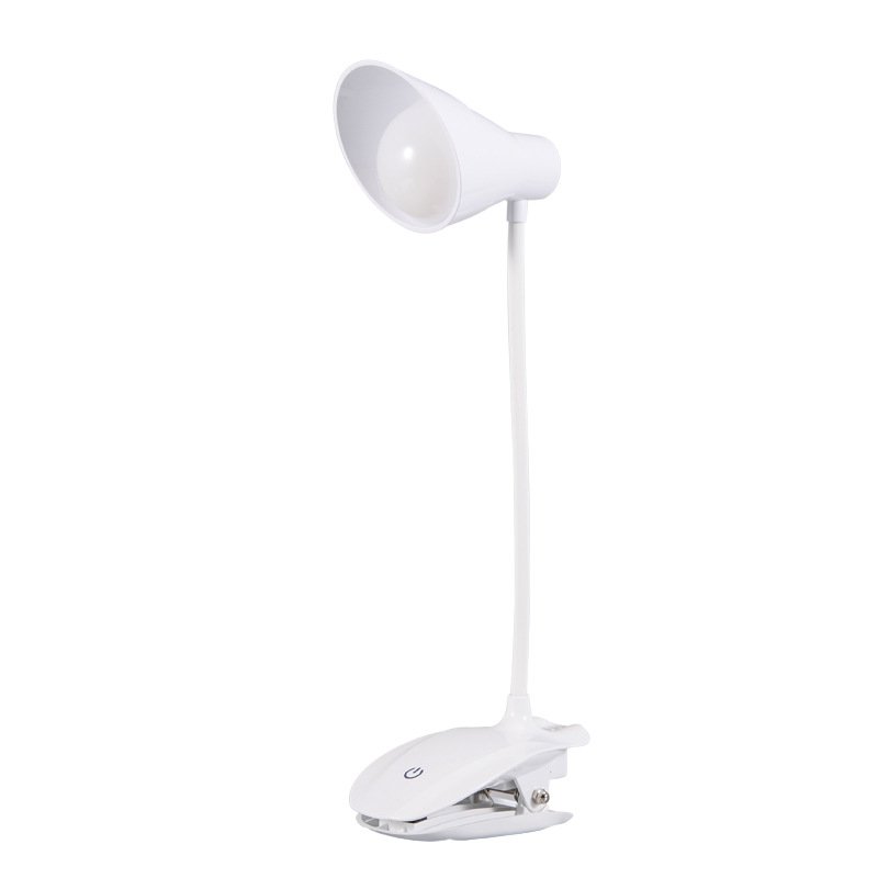 LOHAS 14LEDs White Shade Read Lights Eye-protect Modern USB Rechargeable Desk Lamp Bedside Reading Light for Bedroom