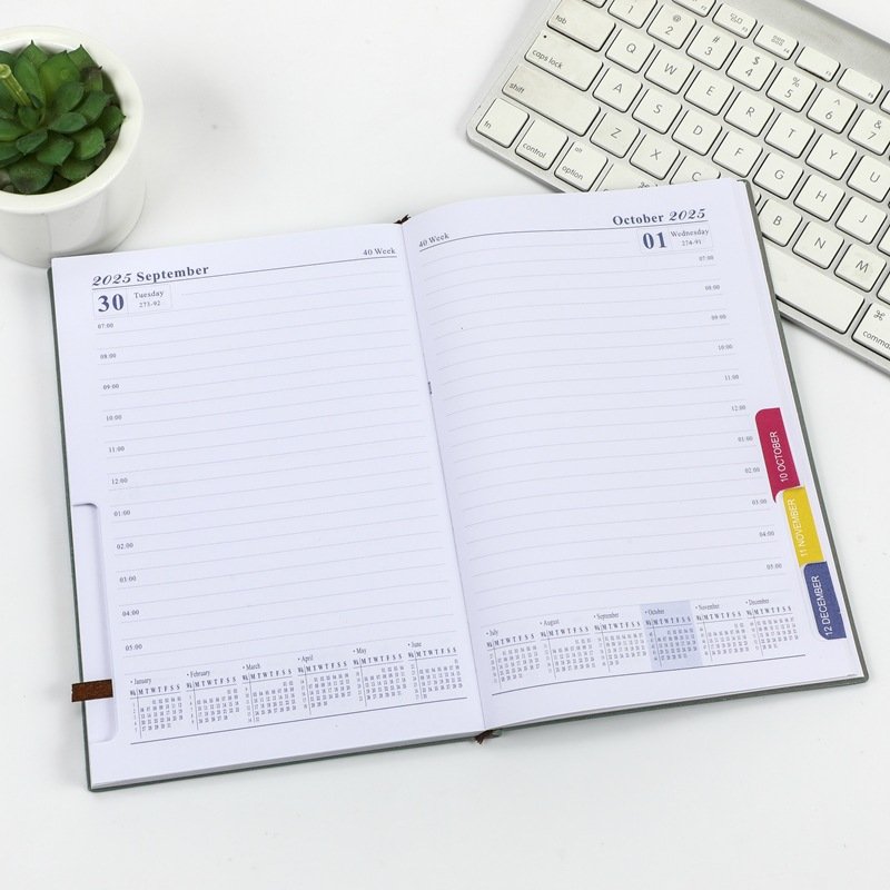 2025 Diary Planner Wholesale English Student Planner Yearbook 365 Day Schedule Book Spanish Notebooks Agendas