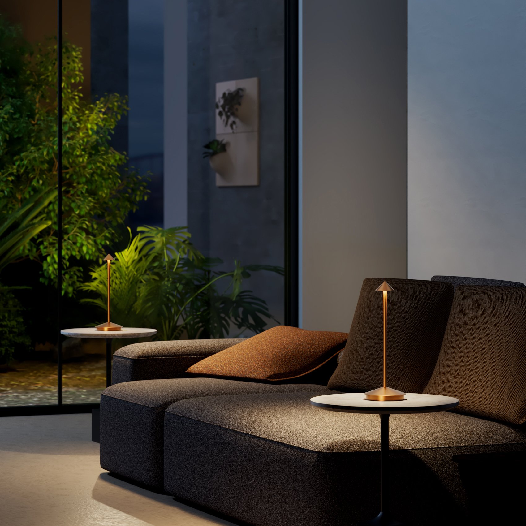 Modern style touch sensor led reading light indoor USB rechargeable wireless desk table lamp for restaurants