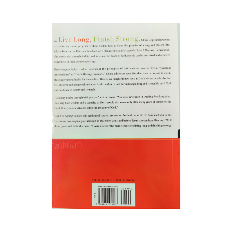 China Manufacturer Best Seller Fiction Books Paperback Live Long, Finish Strong Gloria Copeland