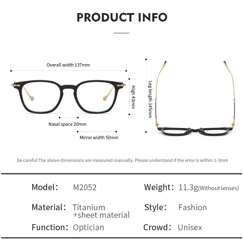 M2052 Light Blocking Glasses Optical Grey Leopard Spectacle Eyeglasses Frames Unique Design Fashion for Men Women Unisex