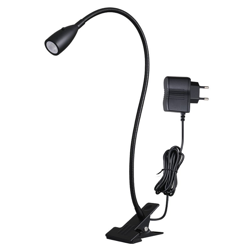 LED clamp table lamp with clip desk light for reading books gooseneck