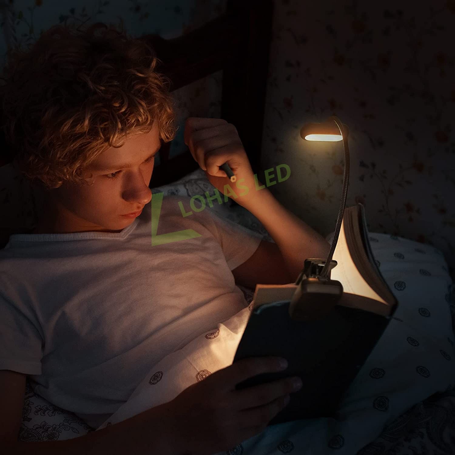 LOHAS USB Rechargeable Light Book Reading Light Usb Dimmable Brightness Portable Mini Book Clip On Reading Light For Book