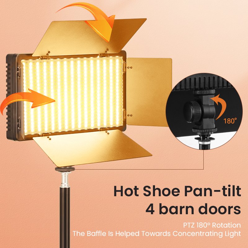 Fill Light Panel Video Recording Kit Rechargeable Studio Light Photo Studio Light NP-F Battery for Camera Dimmable with Tripod