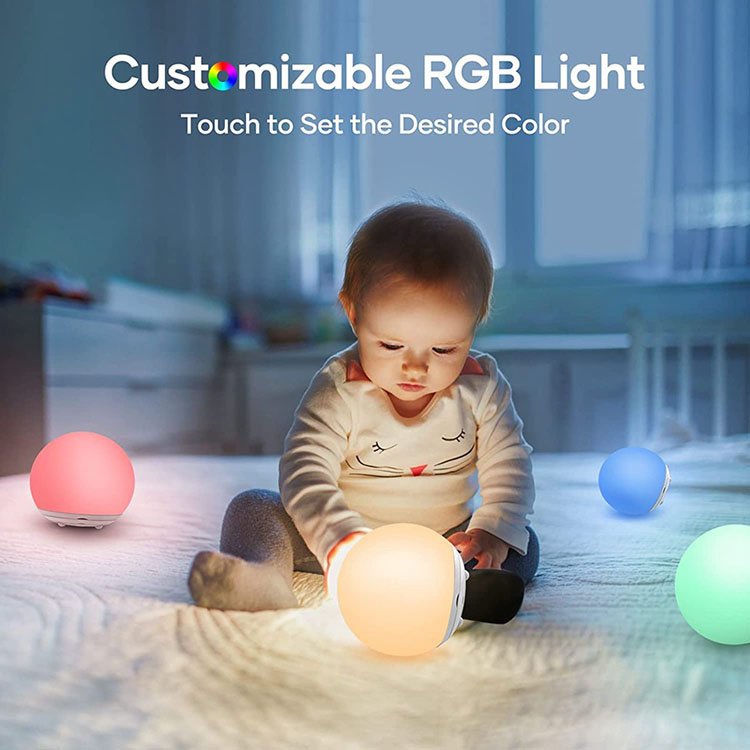 Home Mother and Baby Feeding Night Light Small Soft Atmosphere Clap Light with Colorful Rubber Silicon Book Reading Lamp