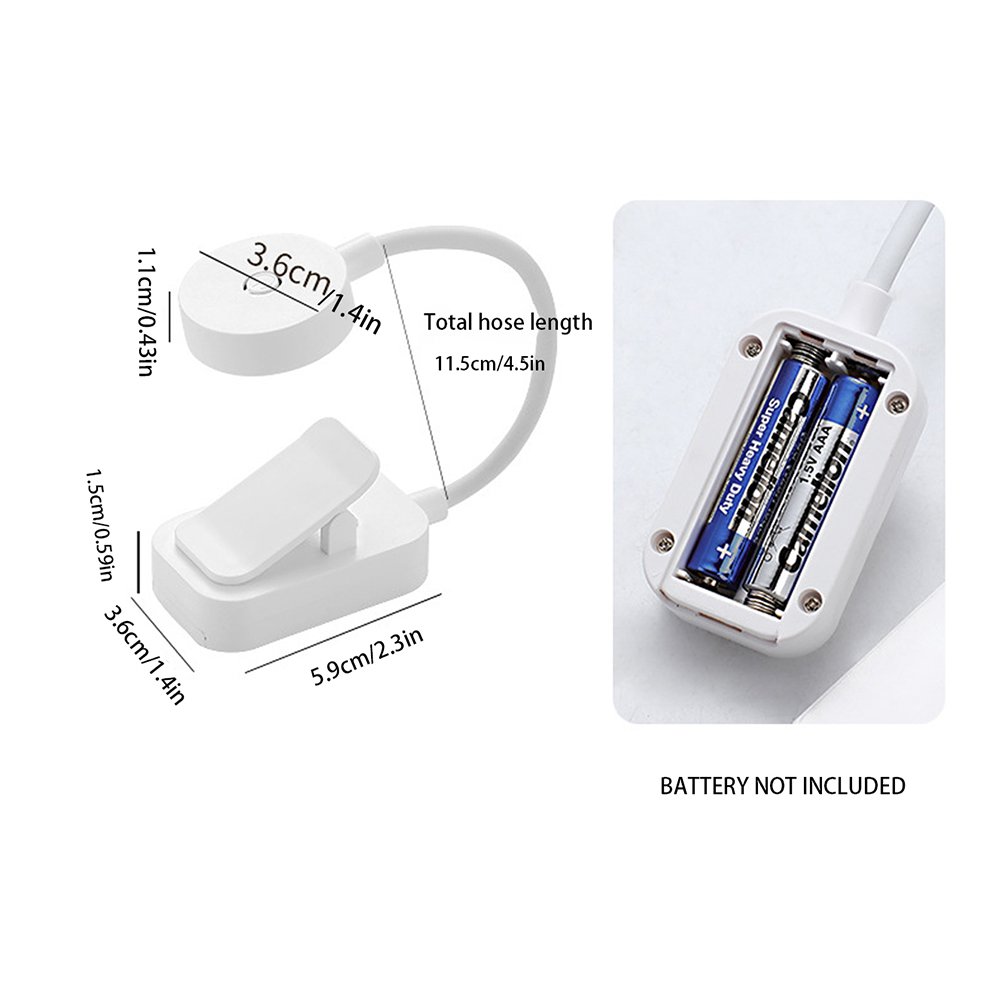 2024 Portable mini LED book lights connected to battery-powered European-style student reading lights
