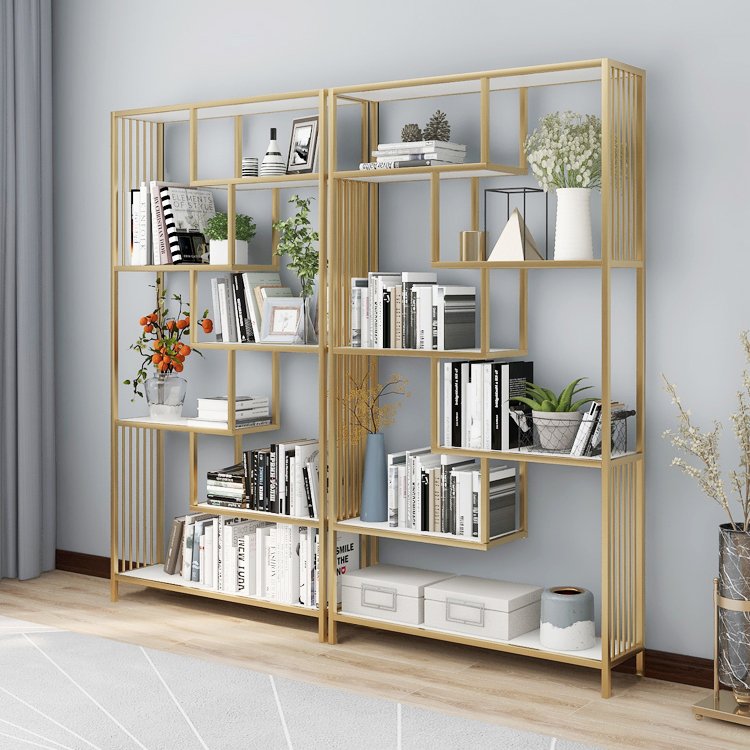 Hot Selling High-quality Design Metal Bookshelf Wooden Office Study Bookshelf