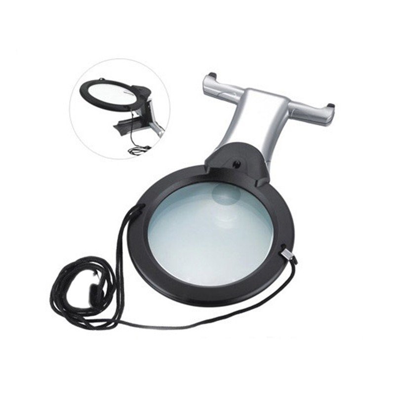 Portable Hands-Free LED Lighted Magnifying Glass with Lanyard reading magnifying glass necklace (BM-MG9002)