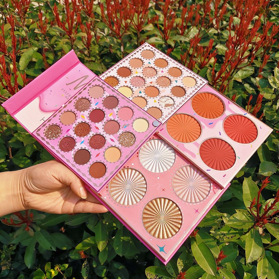 40 colors eyeshadow blush powder highlighter plate pearlescent matte glitter sequins BOOK makeup