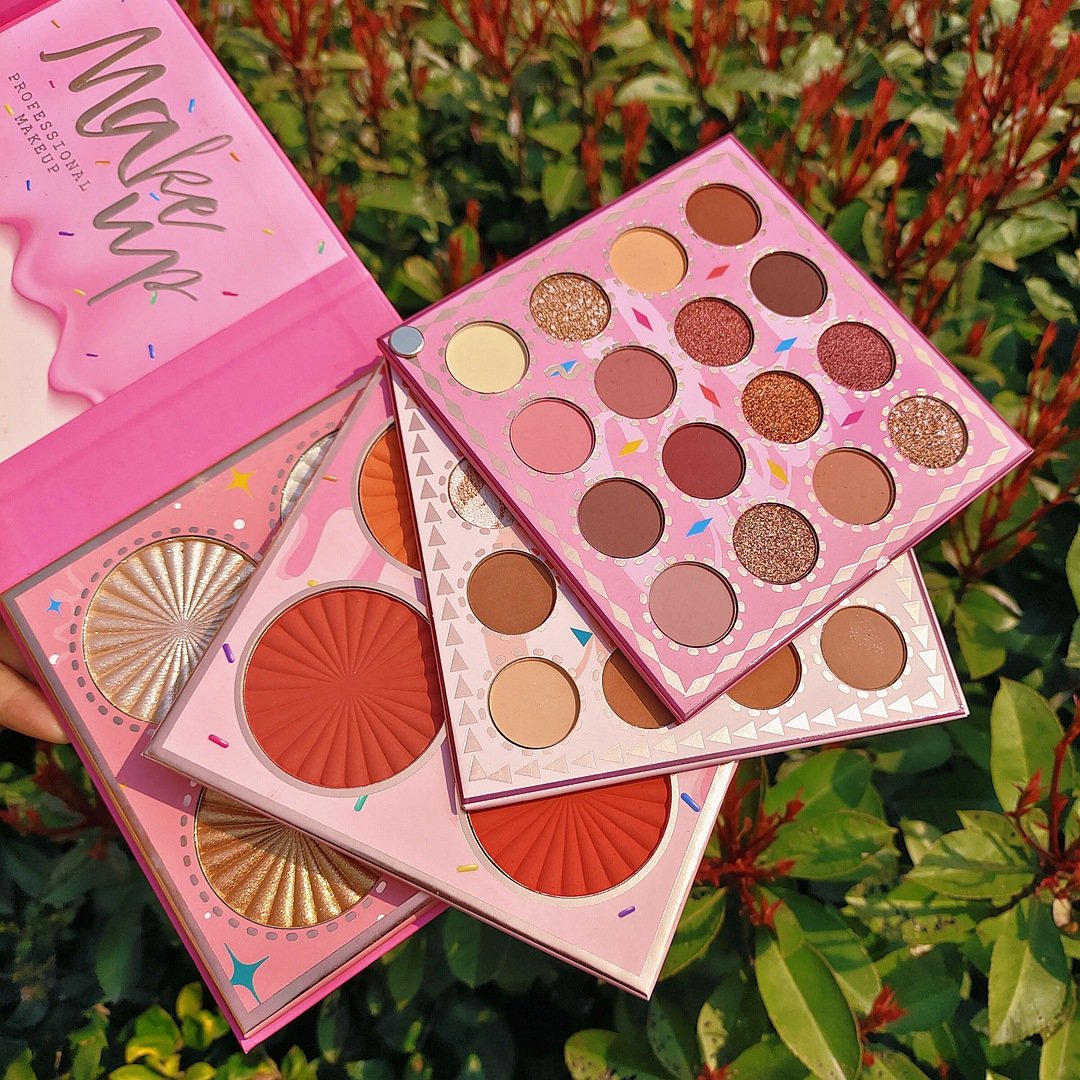 40 colors eyeshadow blush powder highlighter plate pearlescent matte glitter sequins BOOK makeup