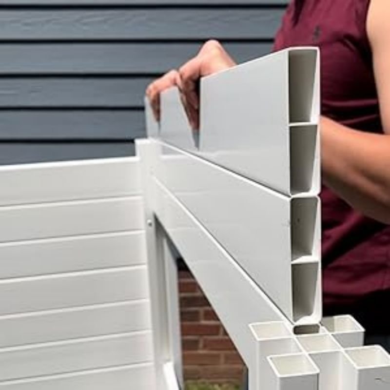 Cheap Vinyl 8' Plastic Trellis Wall Fencing Panels privacy fence for pool White Pvc Fences