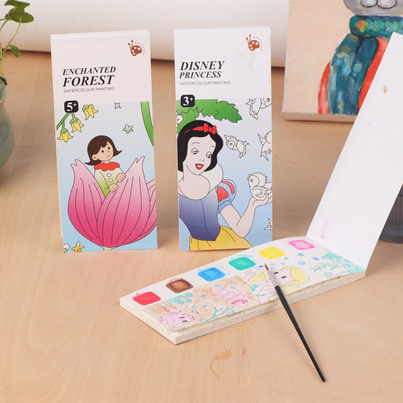 DIY coloring 20drawing paper portable gouache graffiti painting book water painting book painting book with watercolor Brush pen
