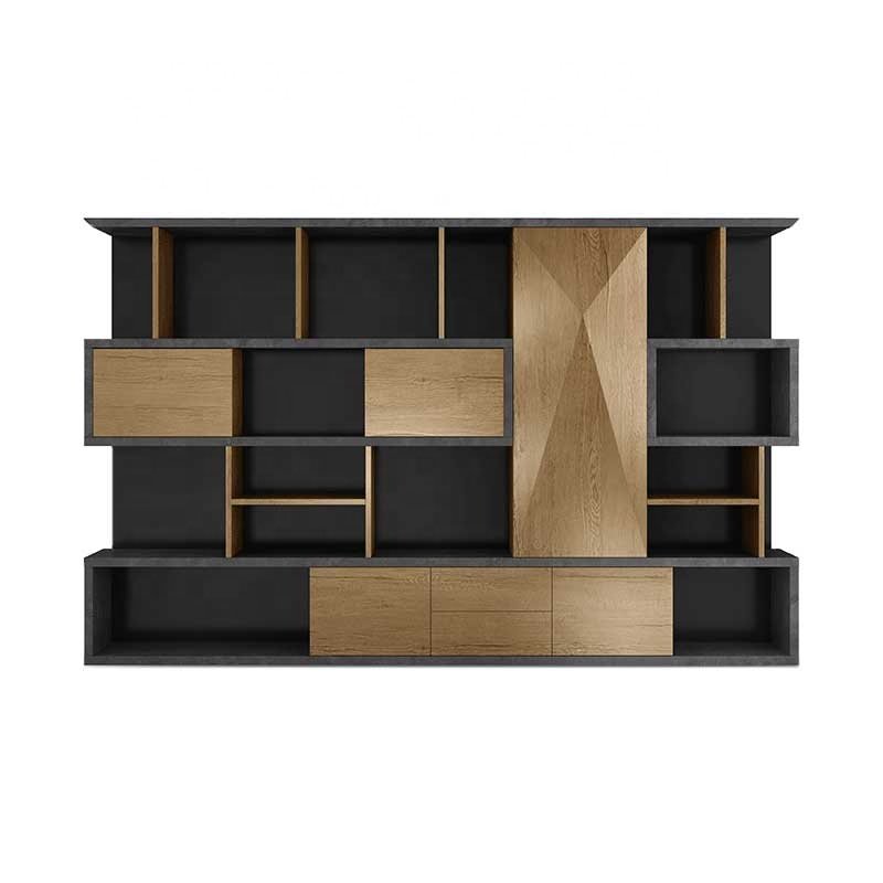 6.5ft high WESOME multi-layers super large storage space contamporary home wooden bookcase