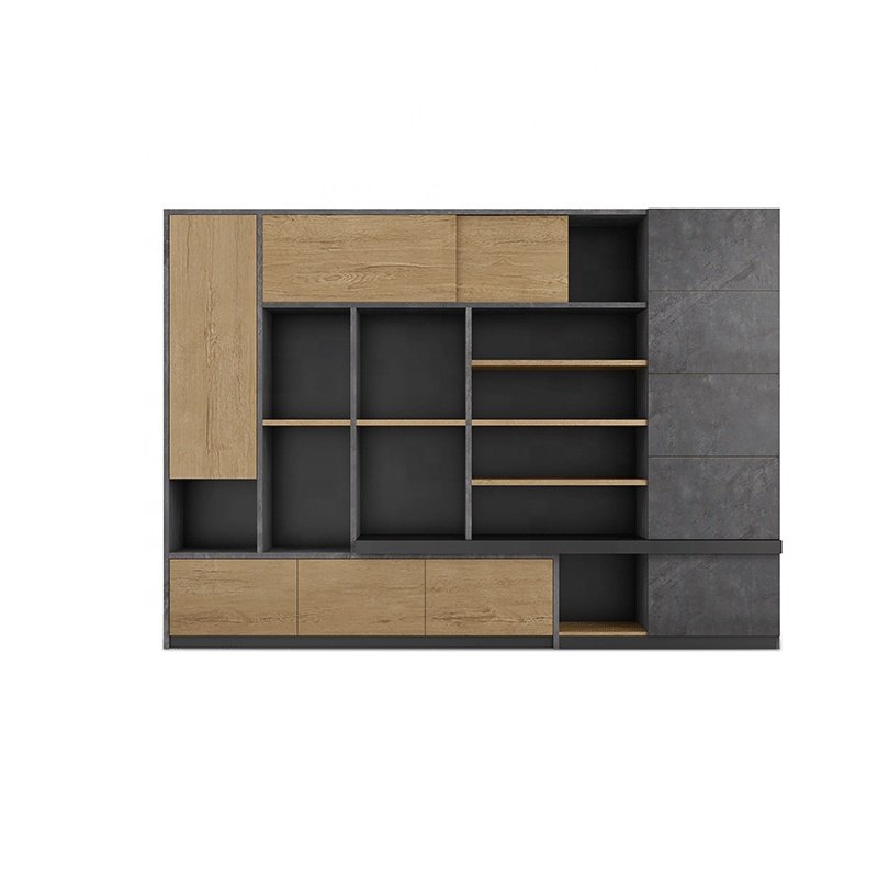 6.5ft high WESOME multi-layers super large storage space contamporary home wooden bookcase