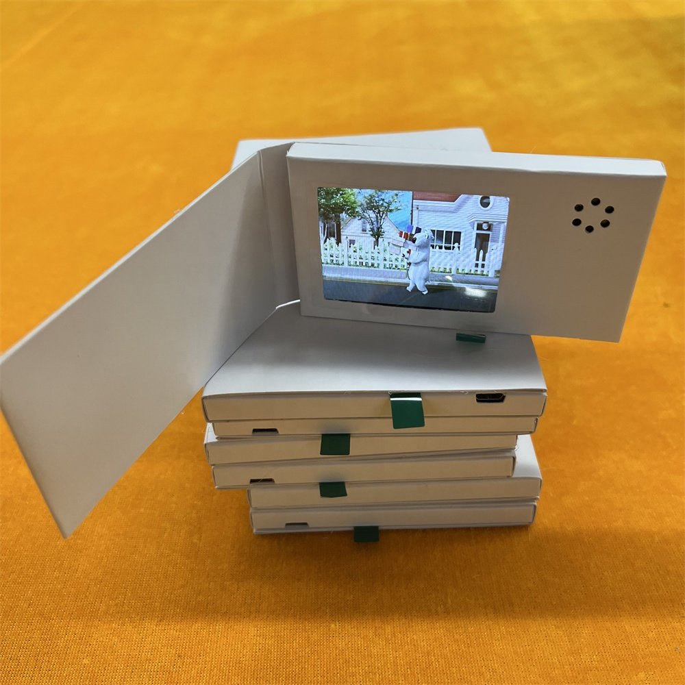 Video brochure 2.4 blank greeting video card Digital Blank Video Brochure White for Wedding Birthday Business Promotion Card