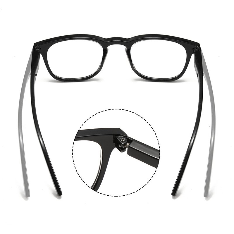 New Popular PC Large Frames Spring Leg Vintage Riveted Eyewear fashion Designer Custom Logo Women Men Reading Glasses