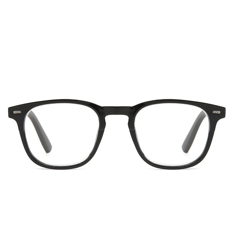 New Popular PC Large Frames Spring Leg Vintage Riveted Eyewear fashion Designer Custom Logo Women Men Reading Glasses