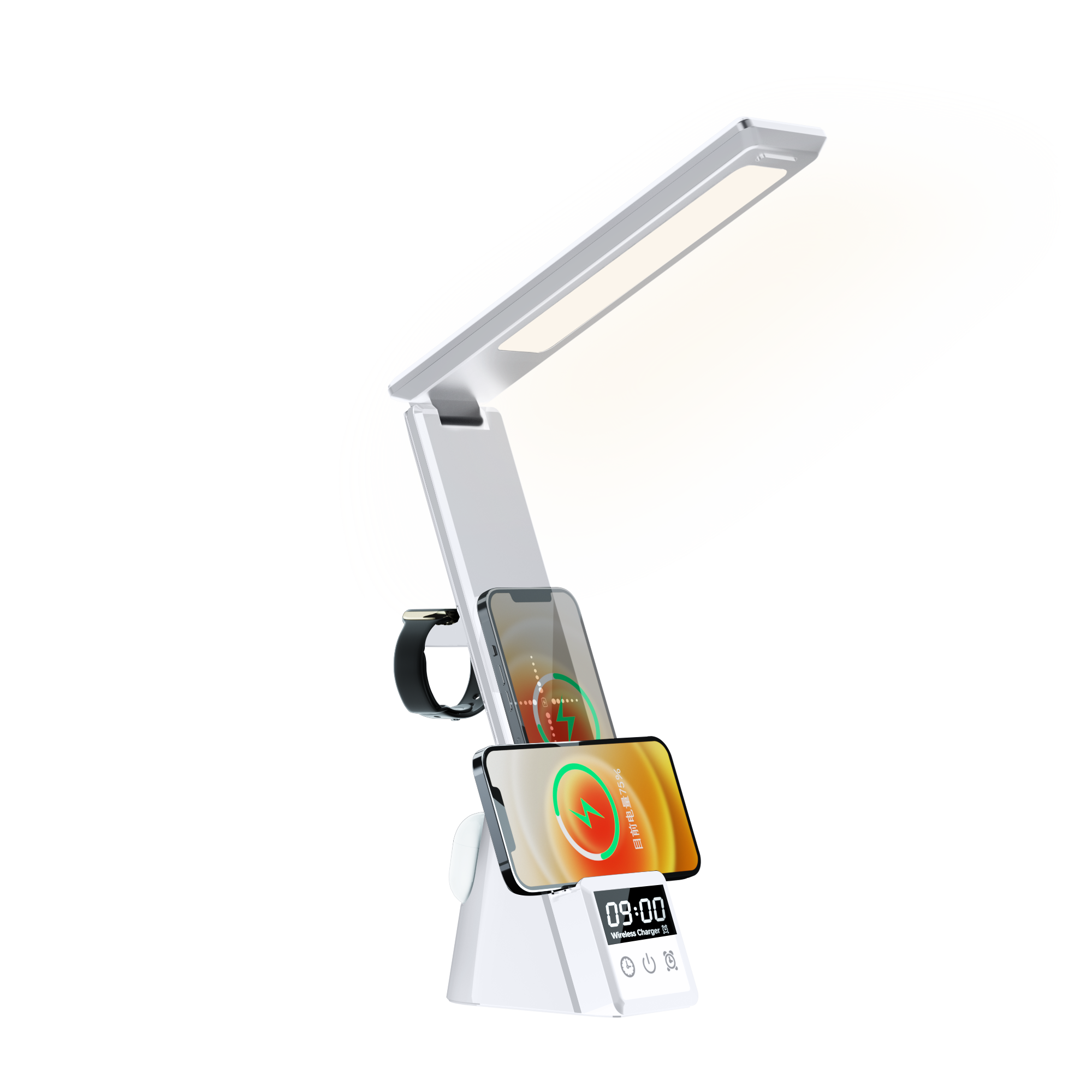 Multifunction desk lamp office study led lights usb rechargeable desktop reading book magnetic clip light desk night lamp