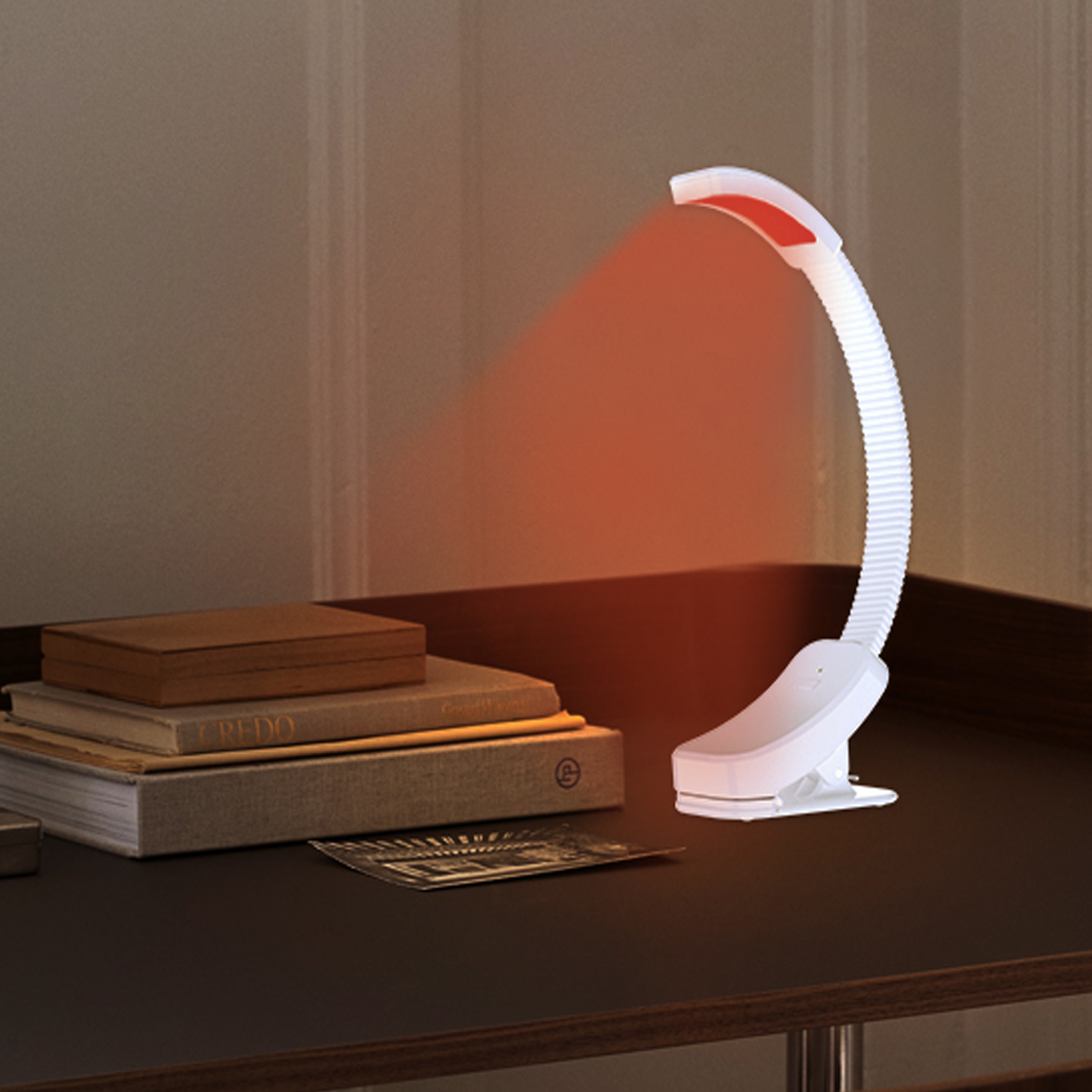 No Blue Light 660nm 3-Level Red Light Book Lamp Flexible Easy Clip Read Night Reading Lamp in Bed