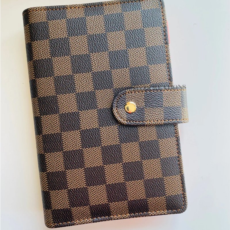 2024 New Custom a7 Wallet Zipper Envelopes Personalized a6 Checkered Book Premium Binder a6 Money Binder Budget